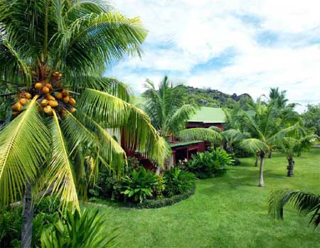 Hotel Resort veduta giardino Praslin Seychelles 